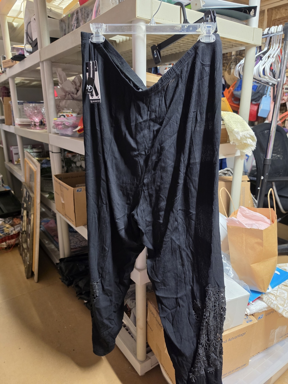 AT-1 New Direction Wide Leg Palazzo Pants With Lace Size 3x